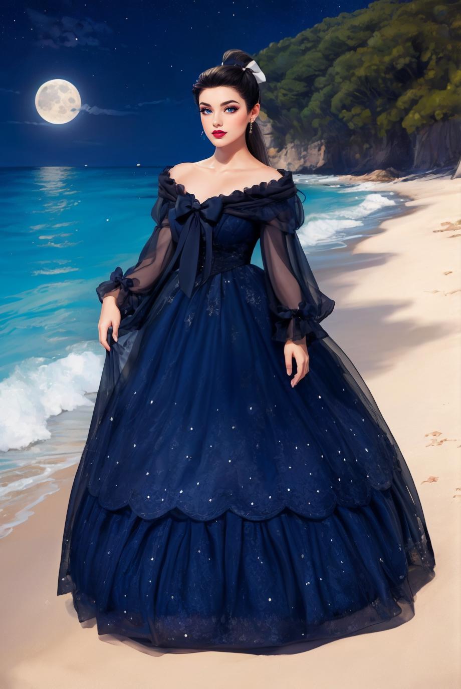 Black Mermaid Fishnet Bi Long Dress – ludovic de saint sernin